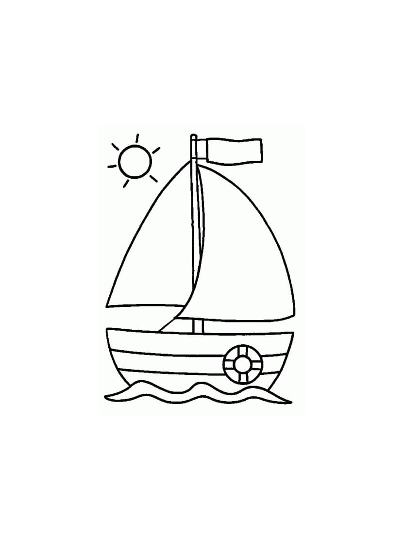 Coloriage Bateau Avec Voiles Pour Devenir Un Grand Marins