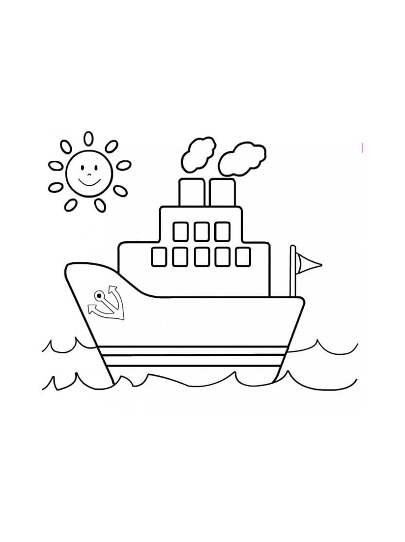 Coloriage Bateau En Bois Traditionnel Pour Les Futurs Marins