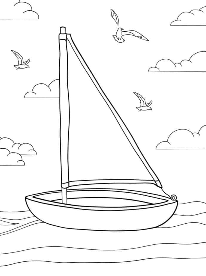 Coloriage Bateau Magnifique Pour Les Petits Marins