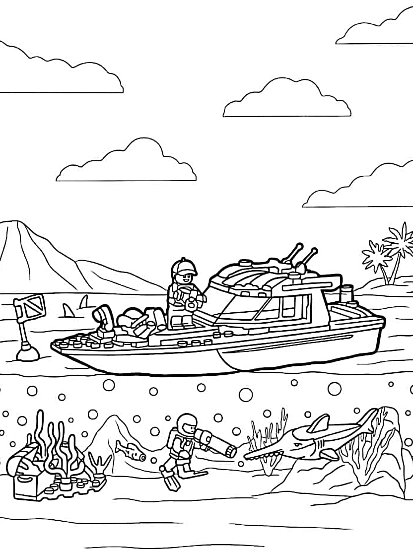 Coloriage Bateau Pour Partir En Croisiere Imaginaire