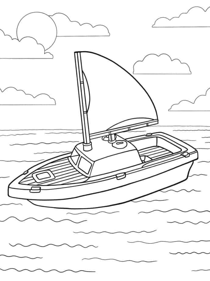 Coloriage Bateau Vintage A Imprimer Pour Fans De Navires
