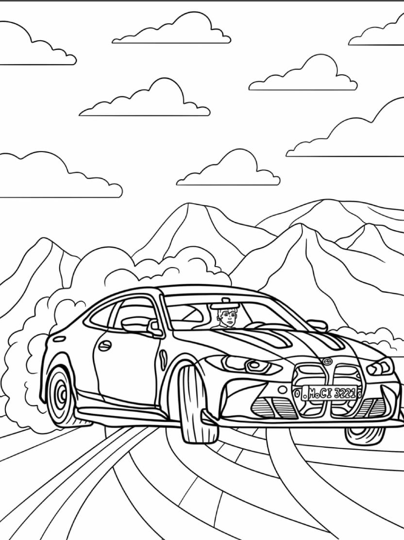 Coloriage Bmw A Imprimer Pour Les Amateurs D Auto