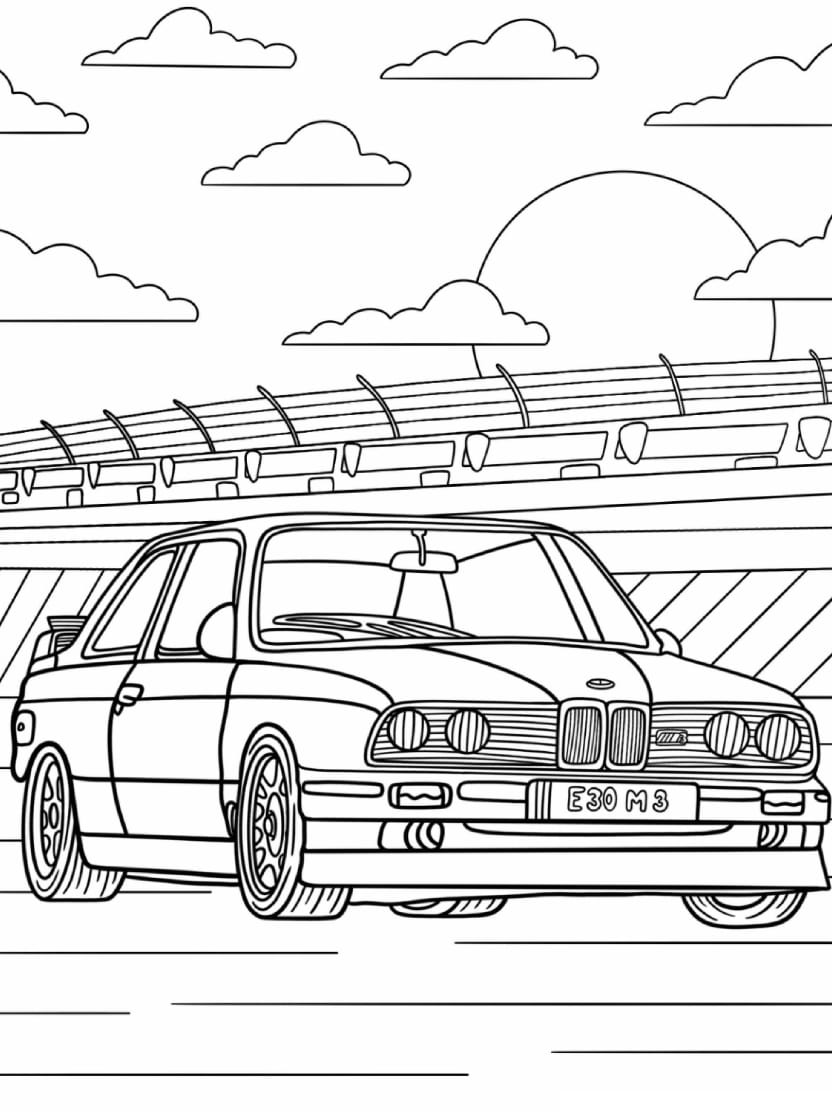 Coloriage Bmw Avec Design Modernes Et Stylises