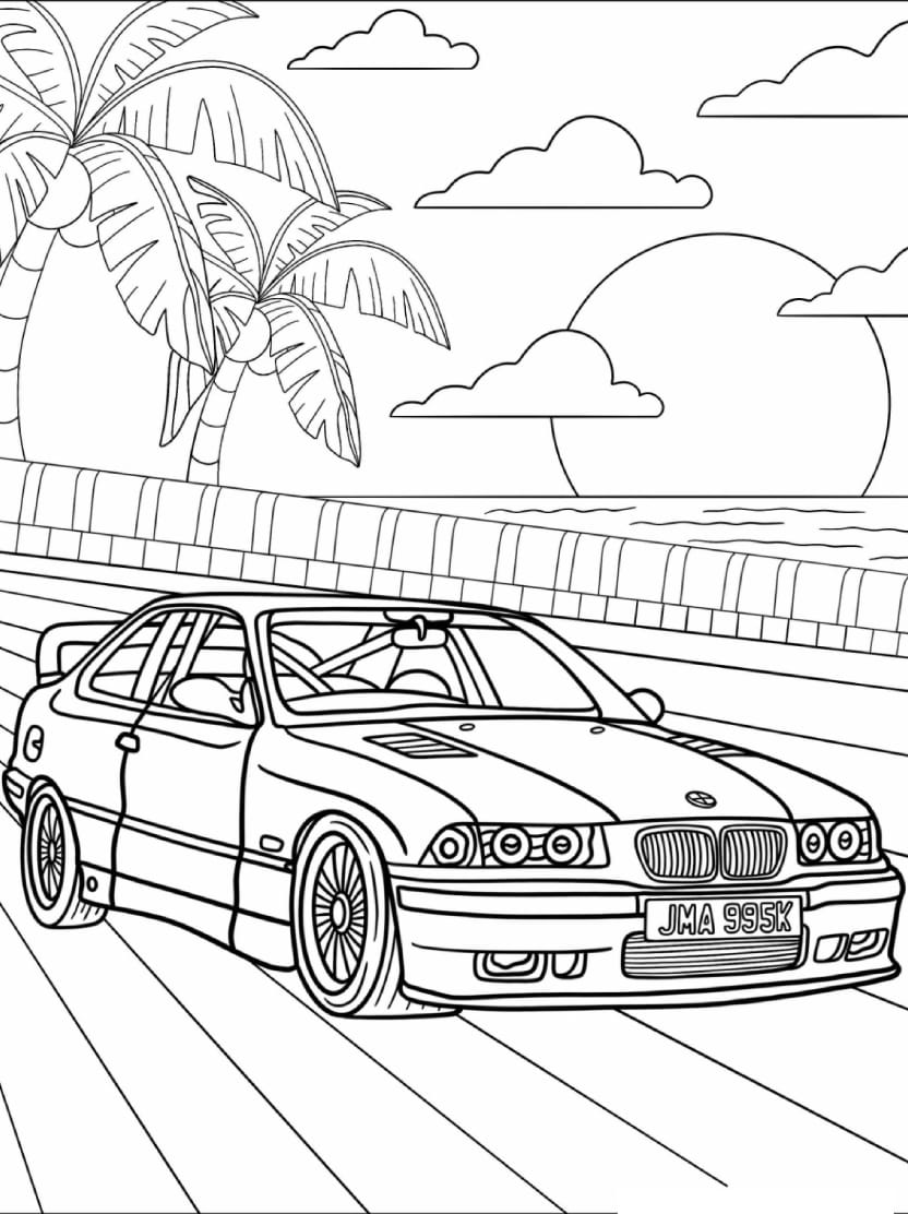 Coloriage Bmw De Rallye Pour Les Jeunes Aventuriers