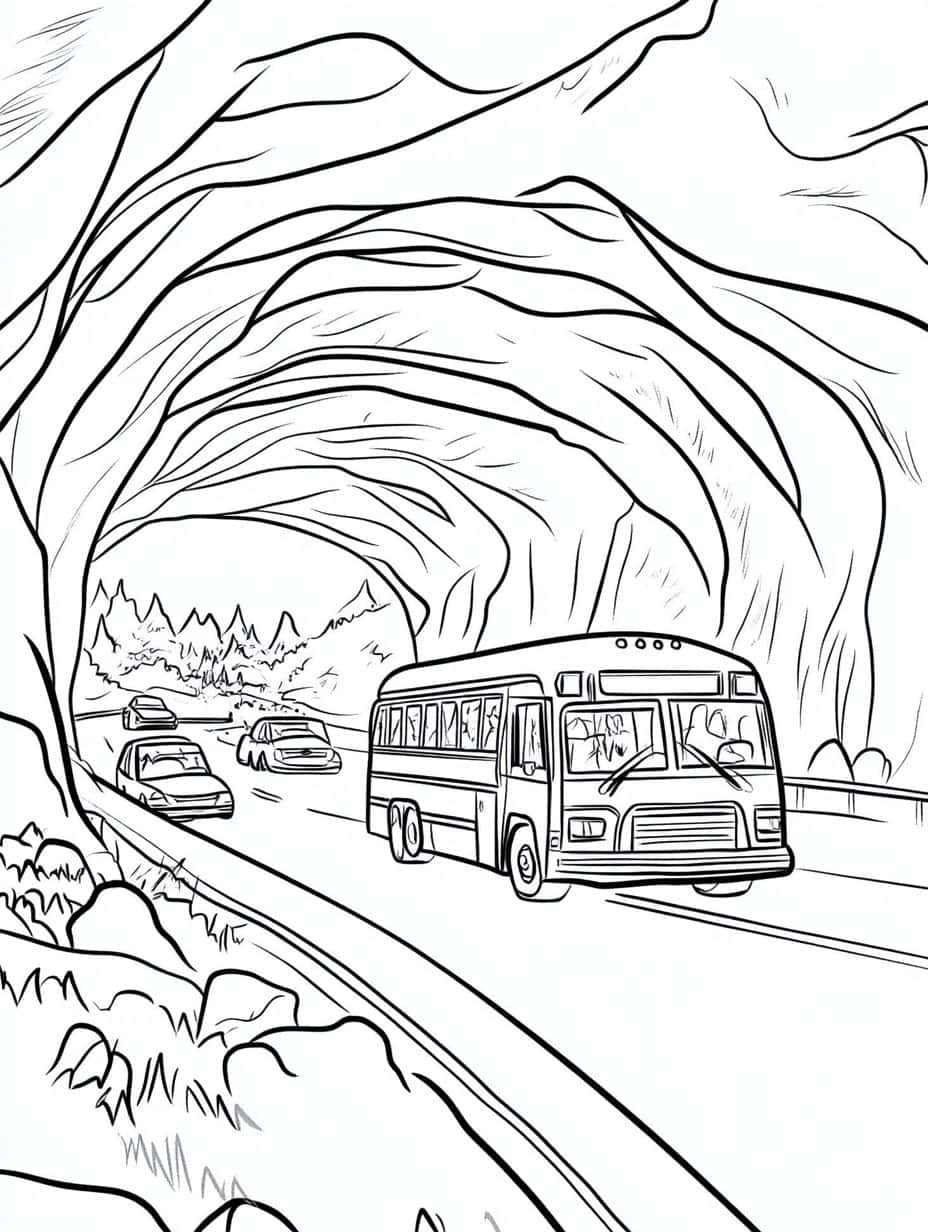 Coloriage Bus Dans L Univers Des Transports Publics