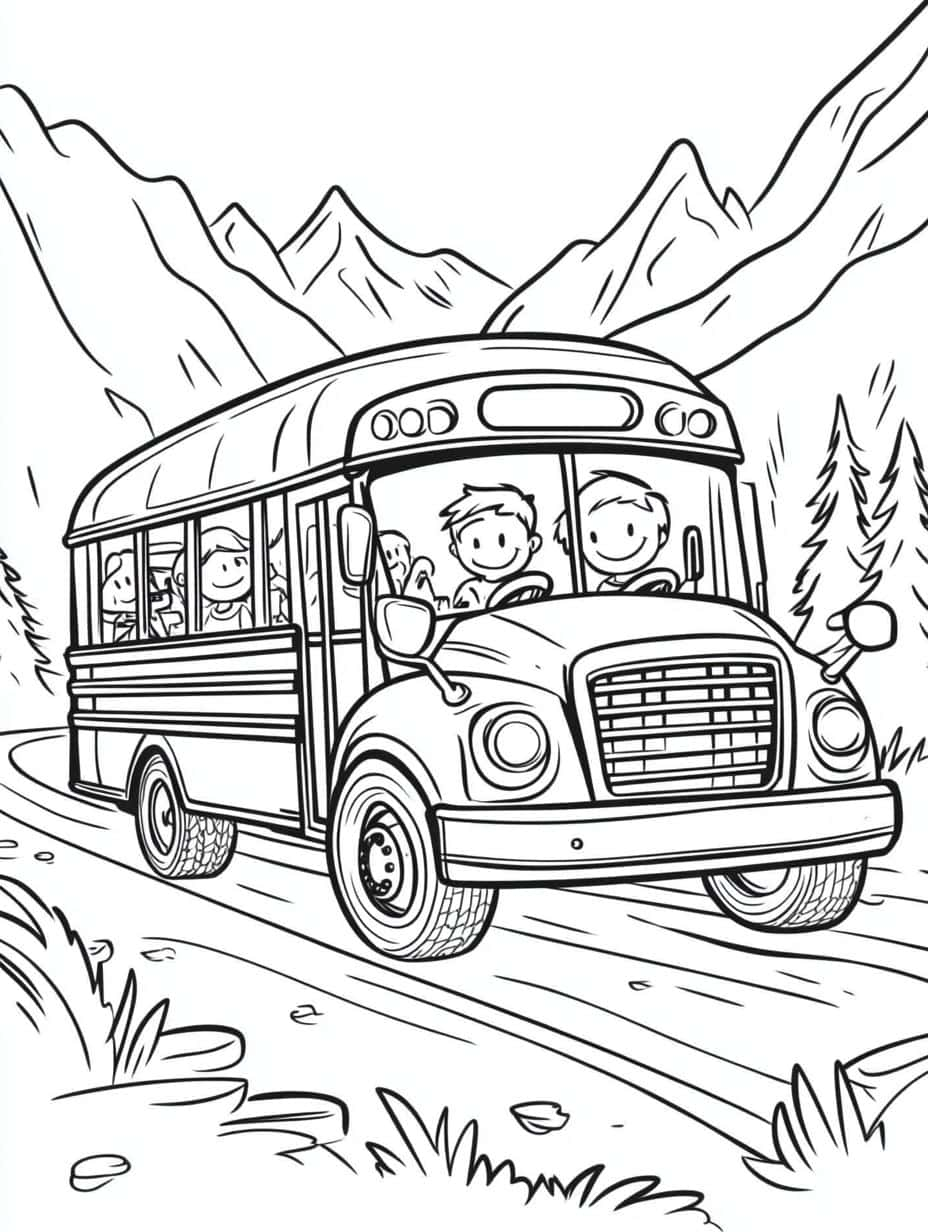 Coloriage Bus Pour Les Amoureux Du Transports Publics