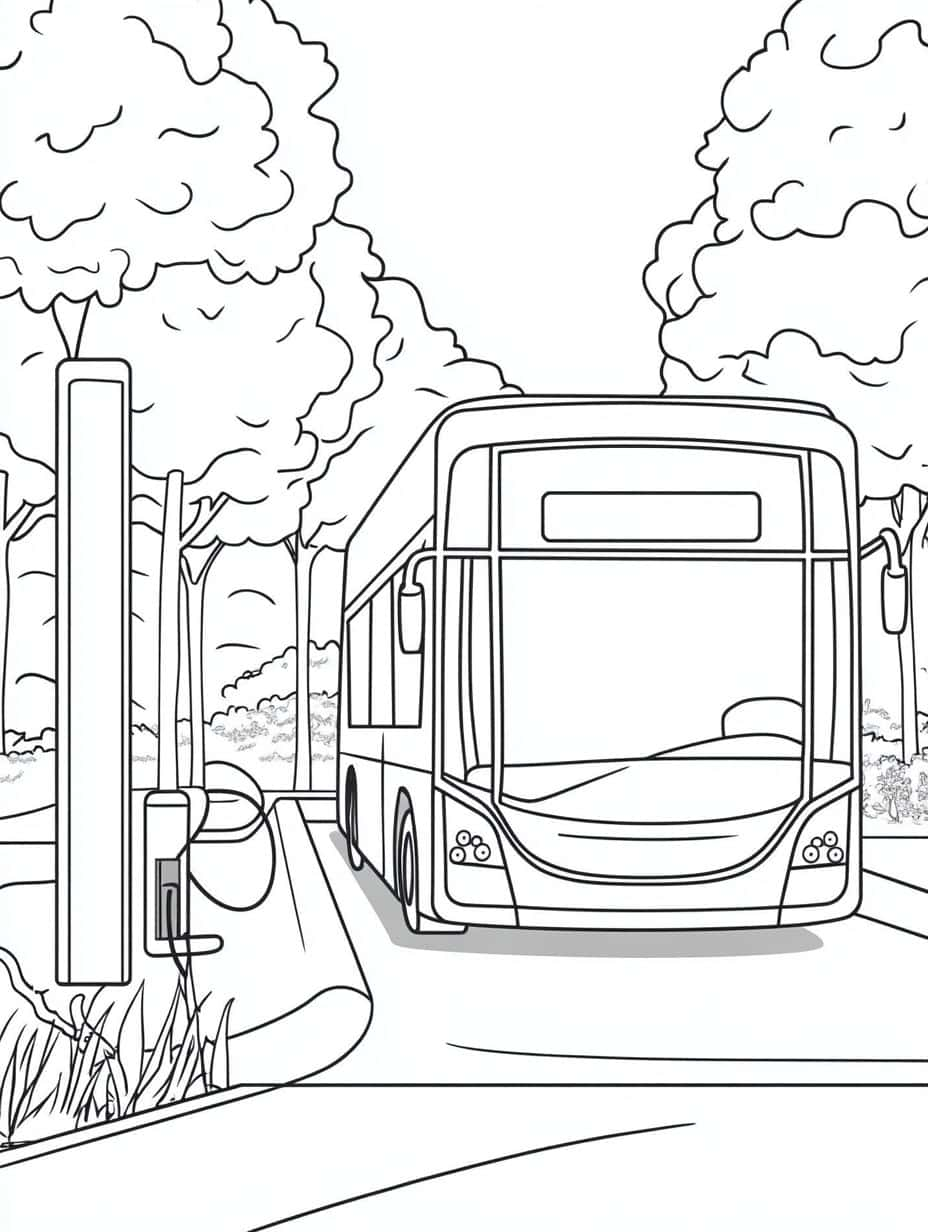 Coloriage Bus Un Bus Scolaire Plein De Couleurs