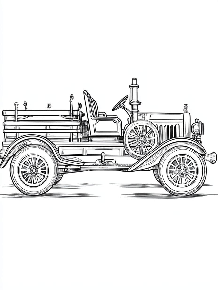 Coloriage Camion De Pompier A Imprimer Pour Les Enfants