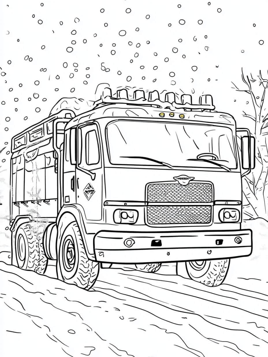 Coloriage Camion De Pompier Pour Exprimer L Urgence En Couleurs