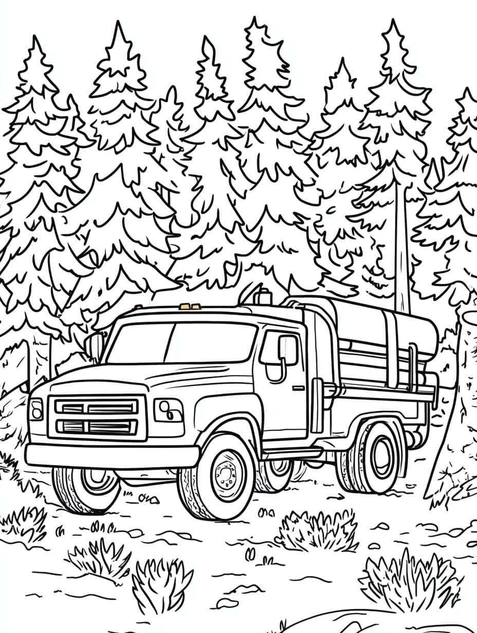 Coloriage Camion De Pompier Sauvetage Et Heros En Couleurs
