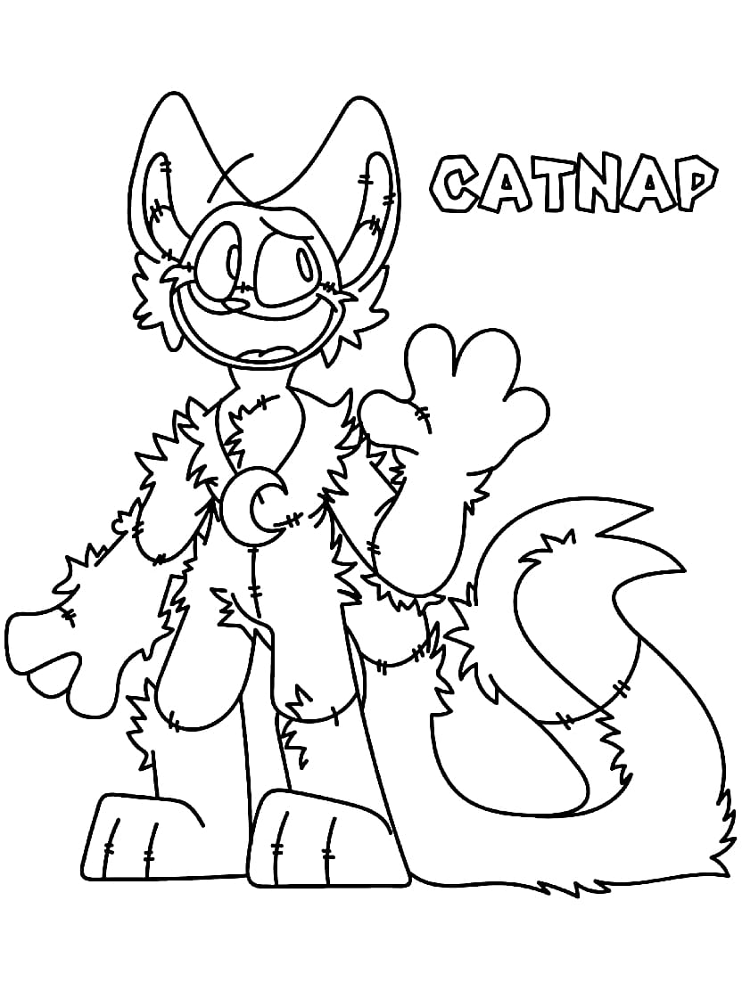 Coloriage Catnap Adorable Pour Des Apres Midis Calmes