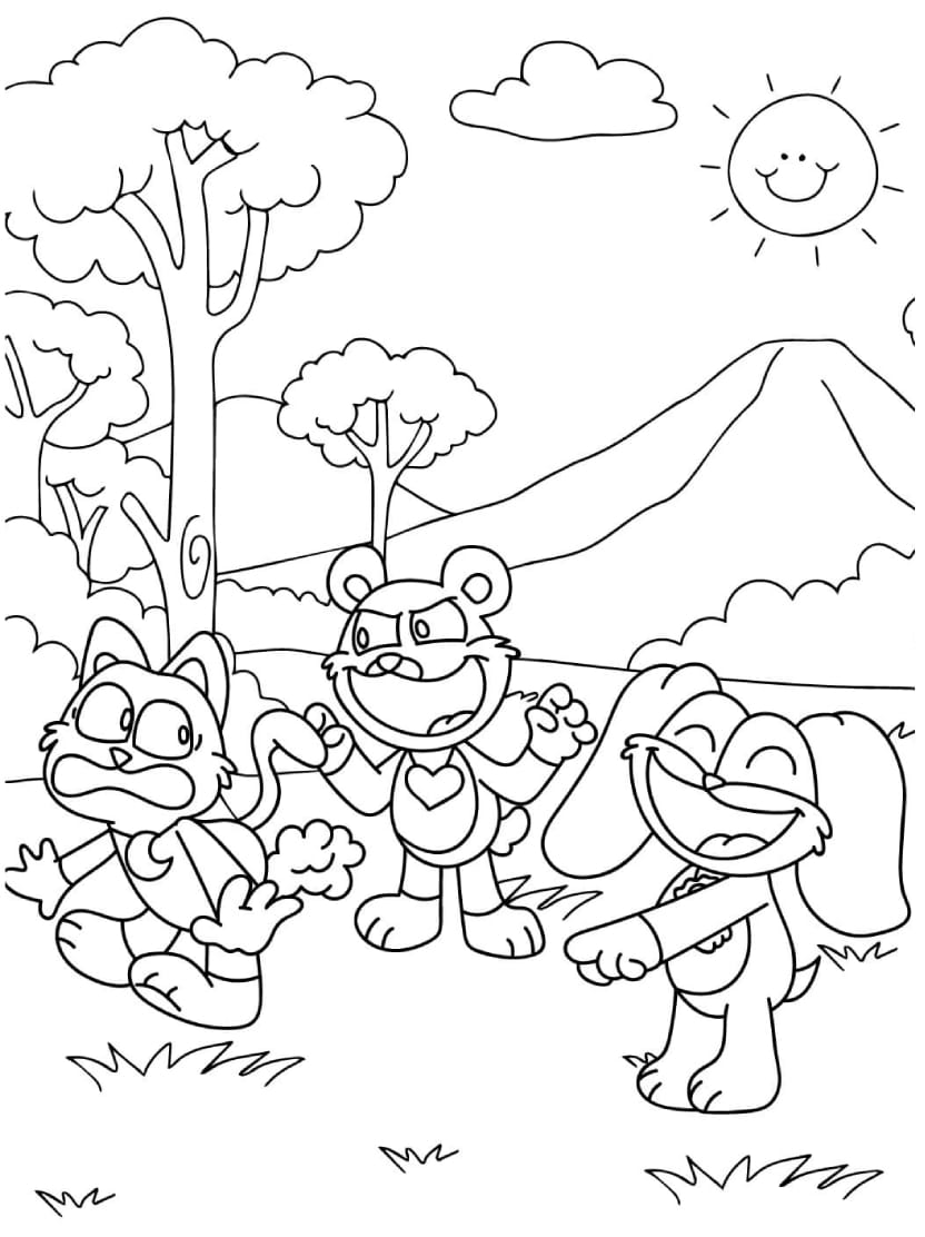 Coloriage Catnap Avec Des Designs Paisibles Et Charmants