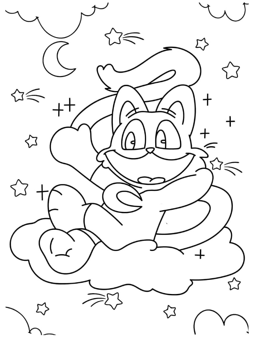 Coloriage Catnap Coloriage Apaisant Pour Des Apres Midis Sympas