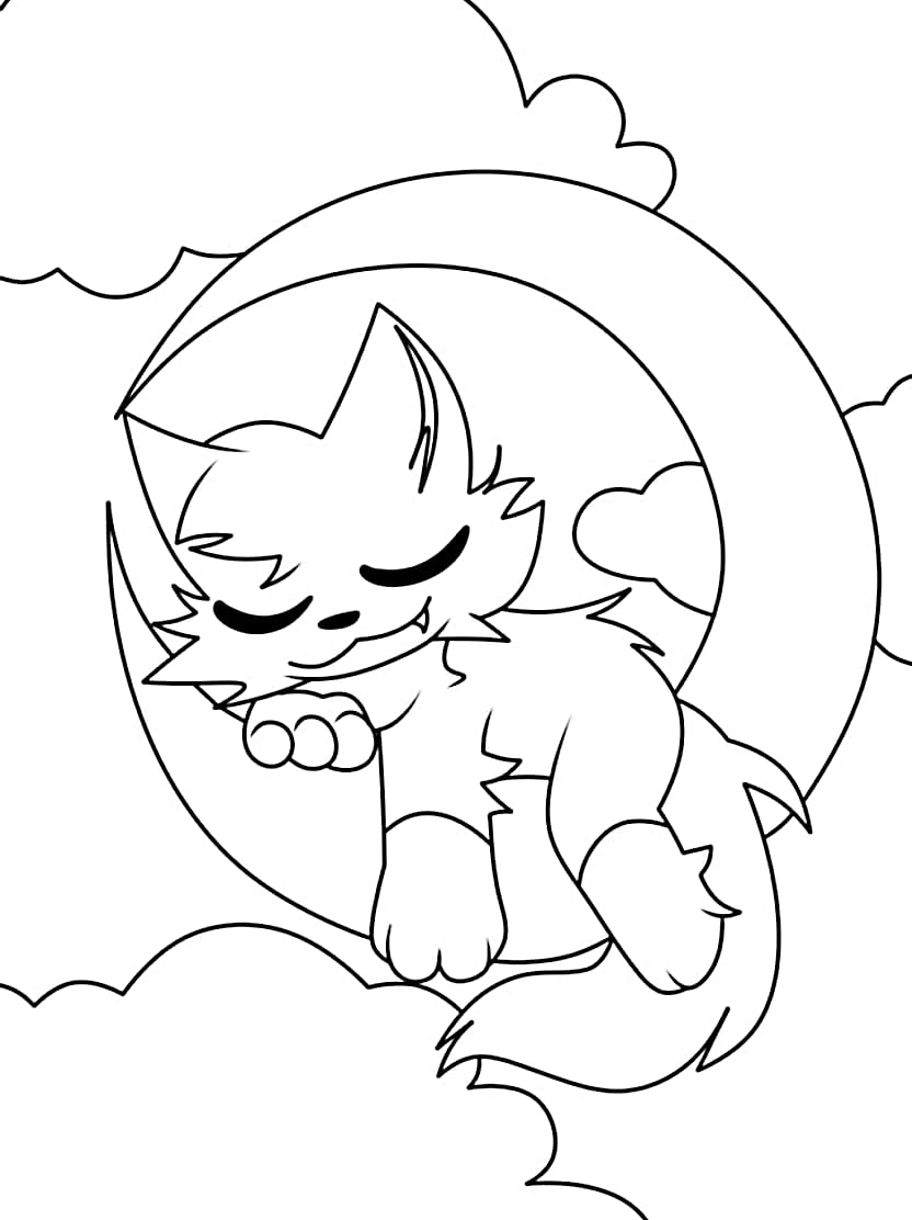 Coloriage Catnap Un Monde Douillet Pour Les Petits