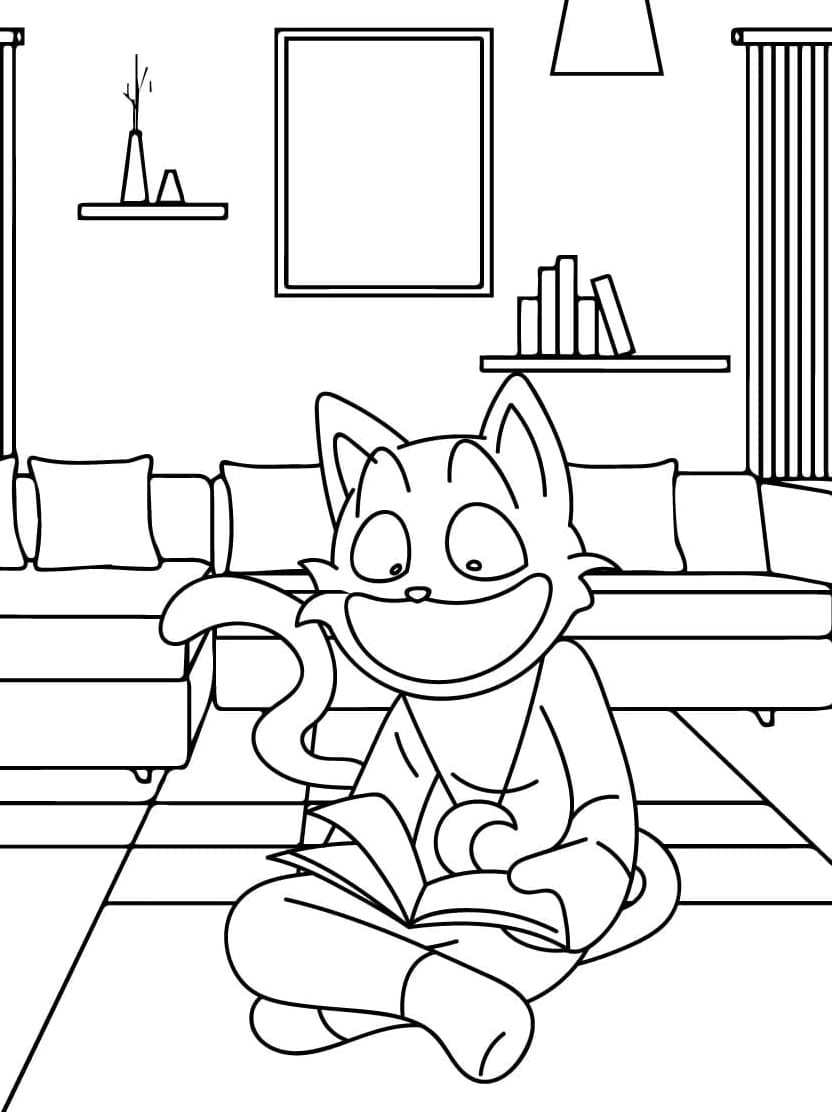 Coloriage Catnap Vibrant Et Sympathique Pour Les Petits Artistes