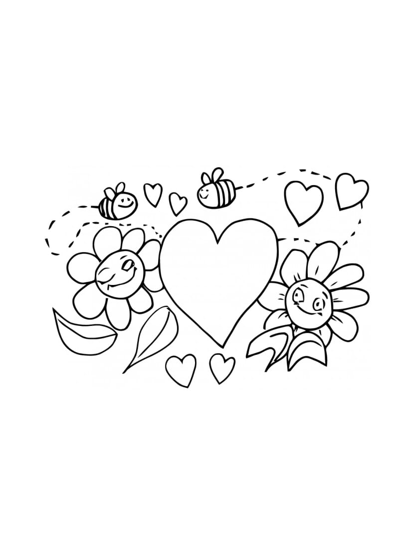 Coloriage Coeur Magnifique Pour Annoncer L Amour