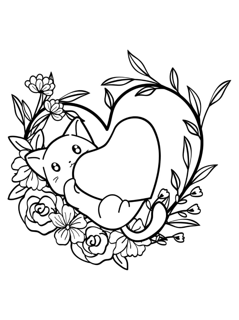 Coloriage Coeur Pour Faire Fleurir Les Sentiments