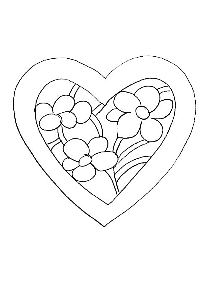 Coloriage Coeur Pour Partager Des Moments De Bonheur