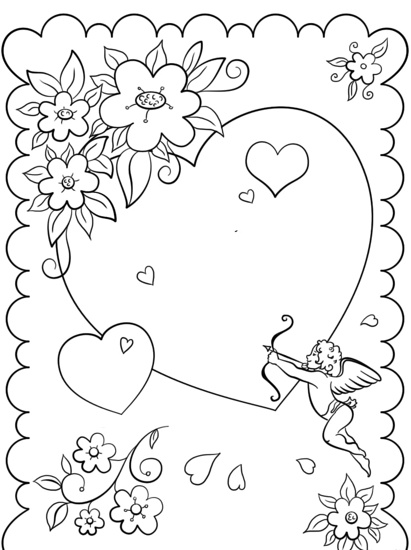 Coloriage Coeur Pour Une Journee Pleine D Amour