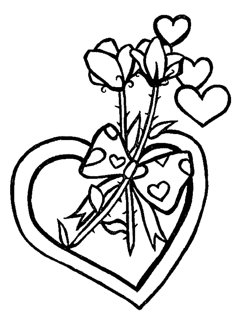 Coloriage Coeur Sympa Avec Des Motifs De Coeurs Floraux