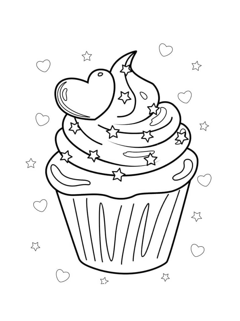 Coloriage Cupcake Creatif Pour Les Apprentis Patissiers