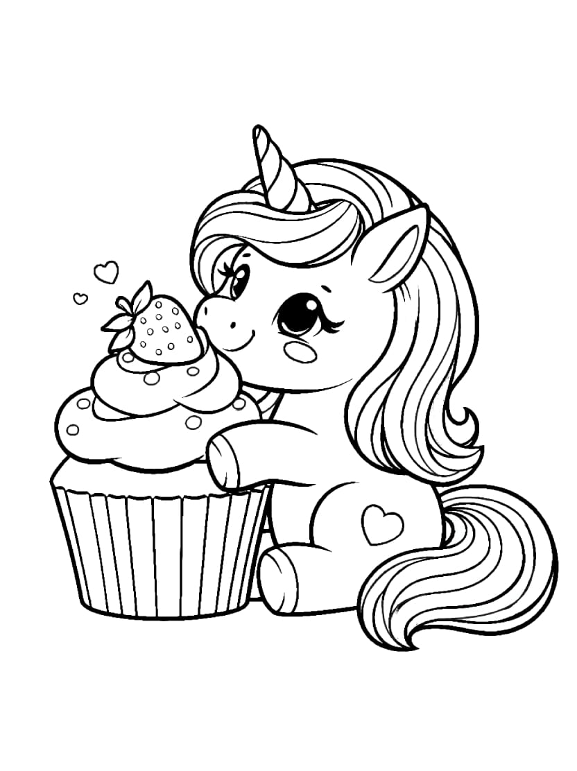 Coloriage Cupcake Facile Et Ludique Pour Tous