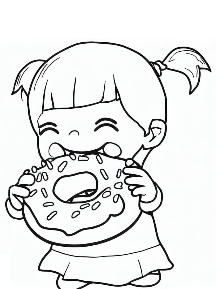 Coloriage Donuts Aux Glacages Multicolores