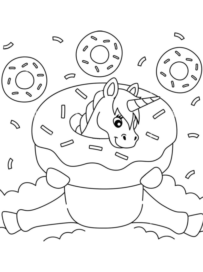 Coloriage Donuts Ideal Pour Les Fans De Desserts