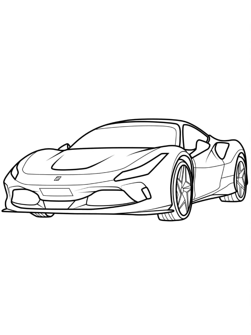 Coloriage Ferrari F Dessin De Voiture Luxe