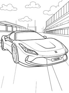 Ferrari F80 coloring and ultra-sporty design - Coloriageenfants.com