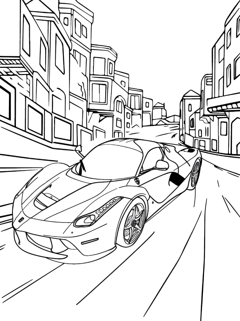 Coloriage Ferrari F Luxe Et Performance En Couleurs