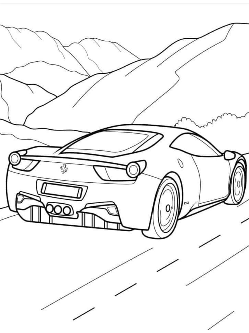 Coloriage Ferrari F Pour Les Accros Des Voitures Rapides