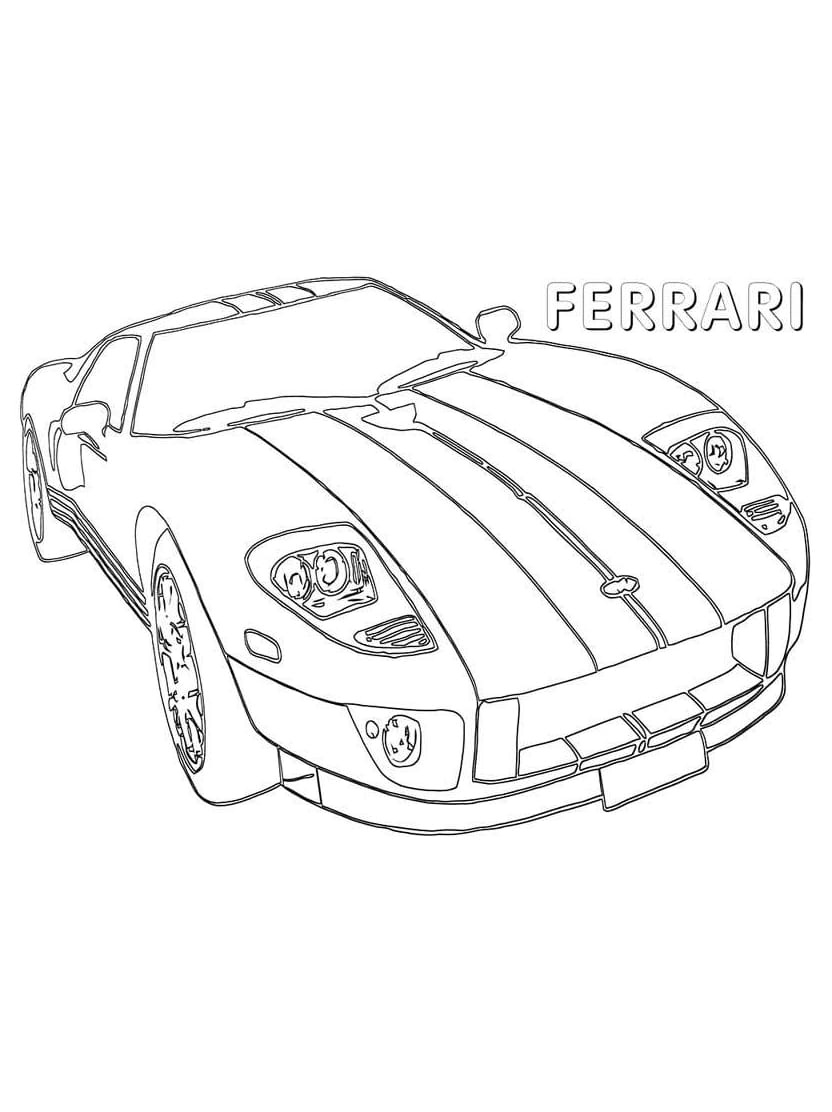 Coloriage Ferrari F Un Modele Extravagant De Voiture A Colorier