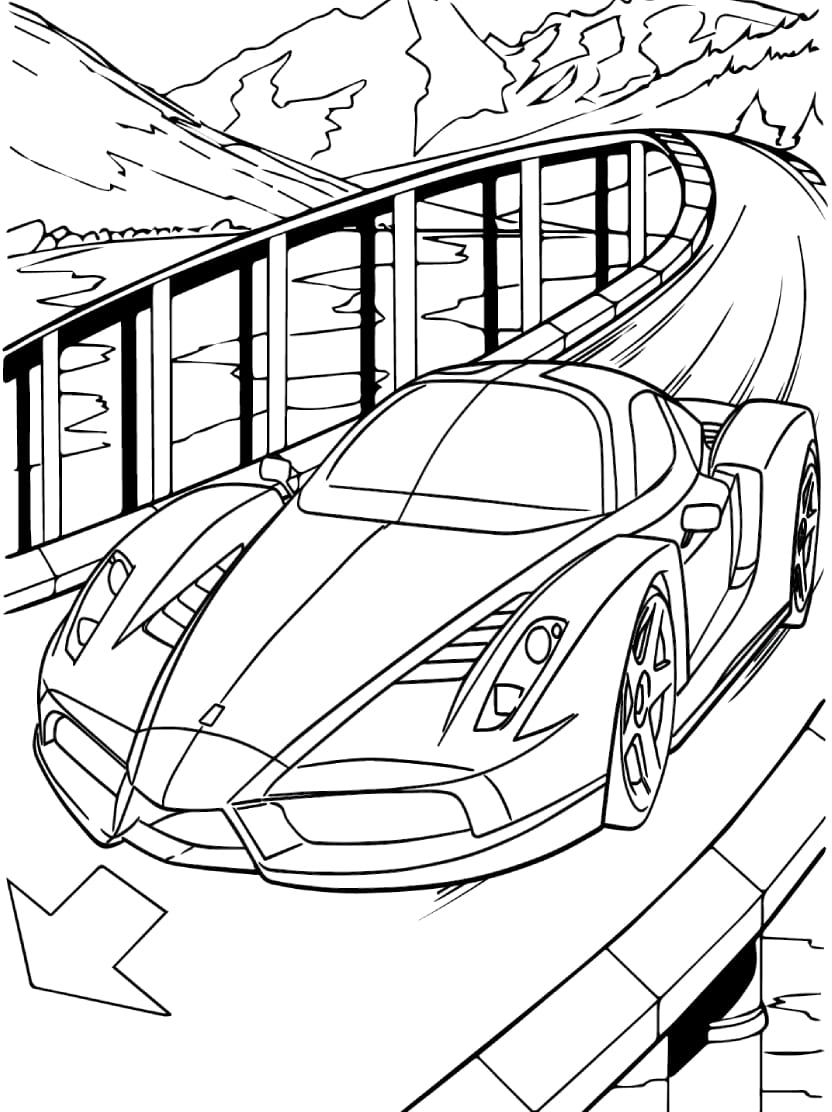 Coloriage Ferrari F Voiture De Sport Rapide Et Extravagante