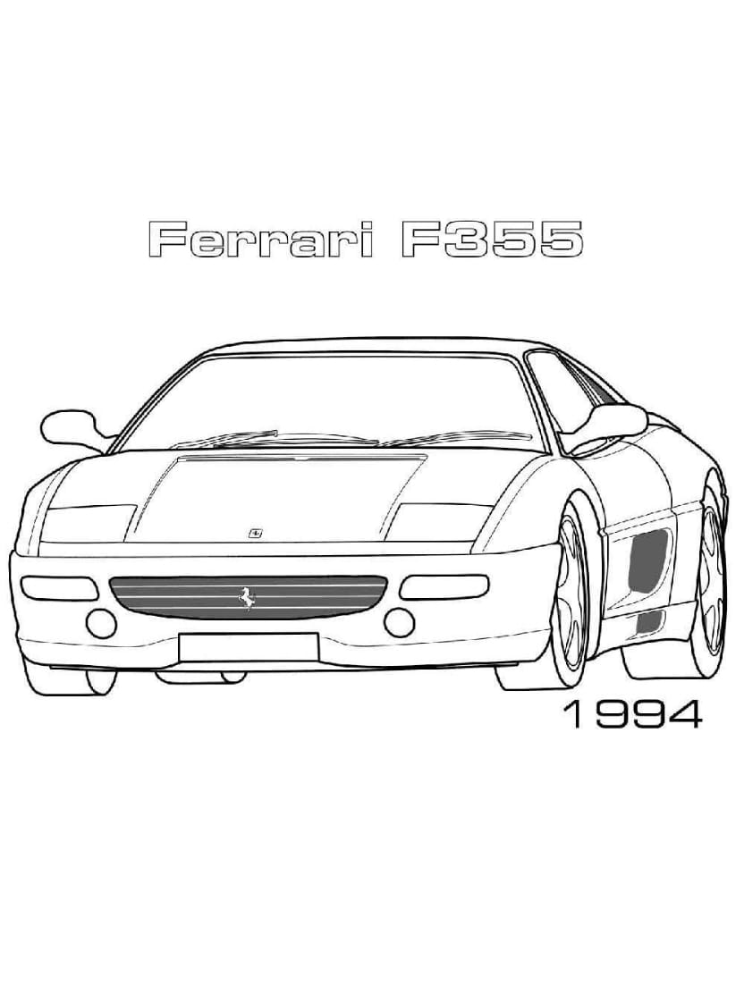 Coloriage Ferrari F Voiture Rapide Et Puissante