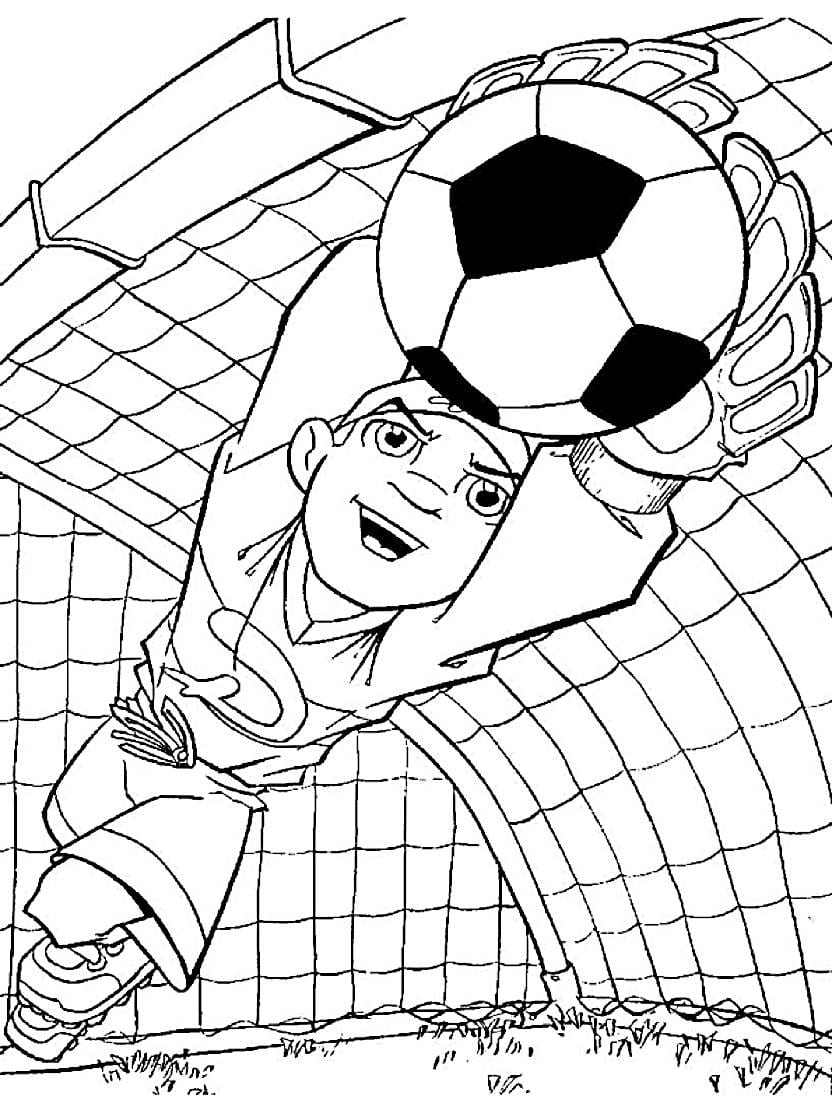 Coloriage Football Dynamique Pour Les Jeunes Athletes