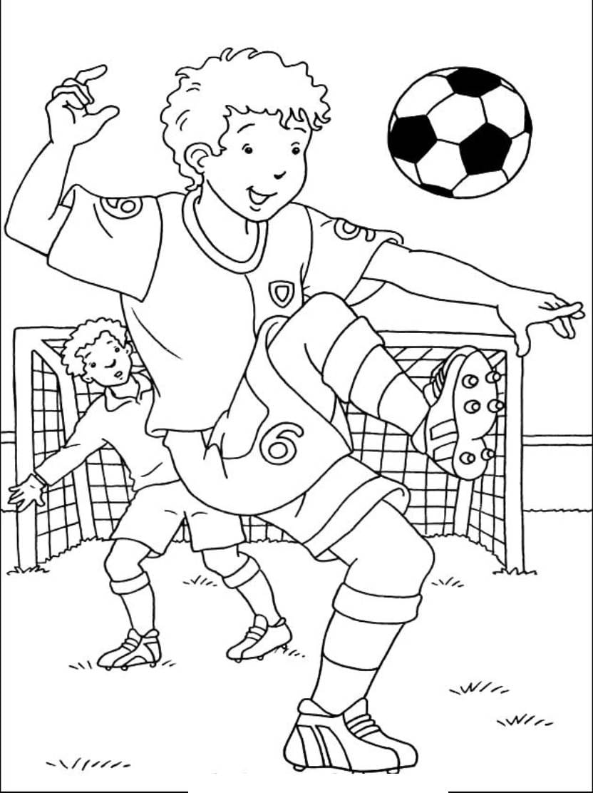 Coloriage Football Rempli De Details Et D Action