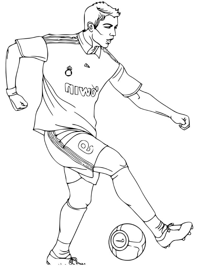 Coloriage Football Simple Et Amusant Pour Enfants