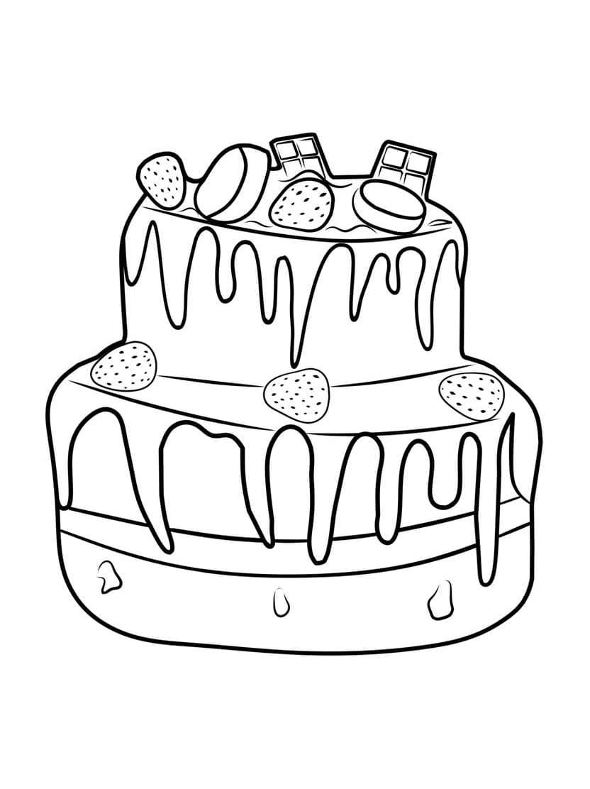 Coloriage Gateau Anniversaire Parfait Pour Les Fetes