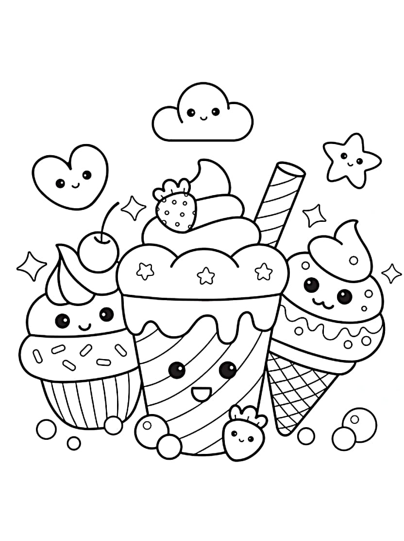 Coloriage Glace Pour Les Petits Gourmands