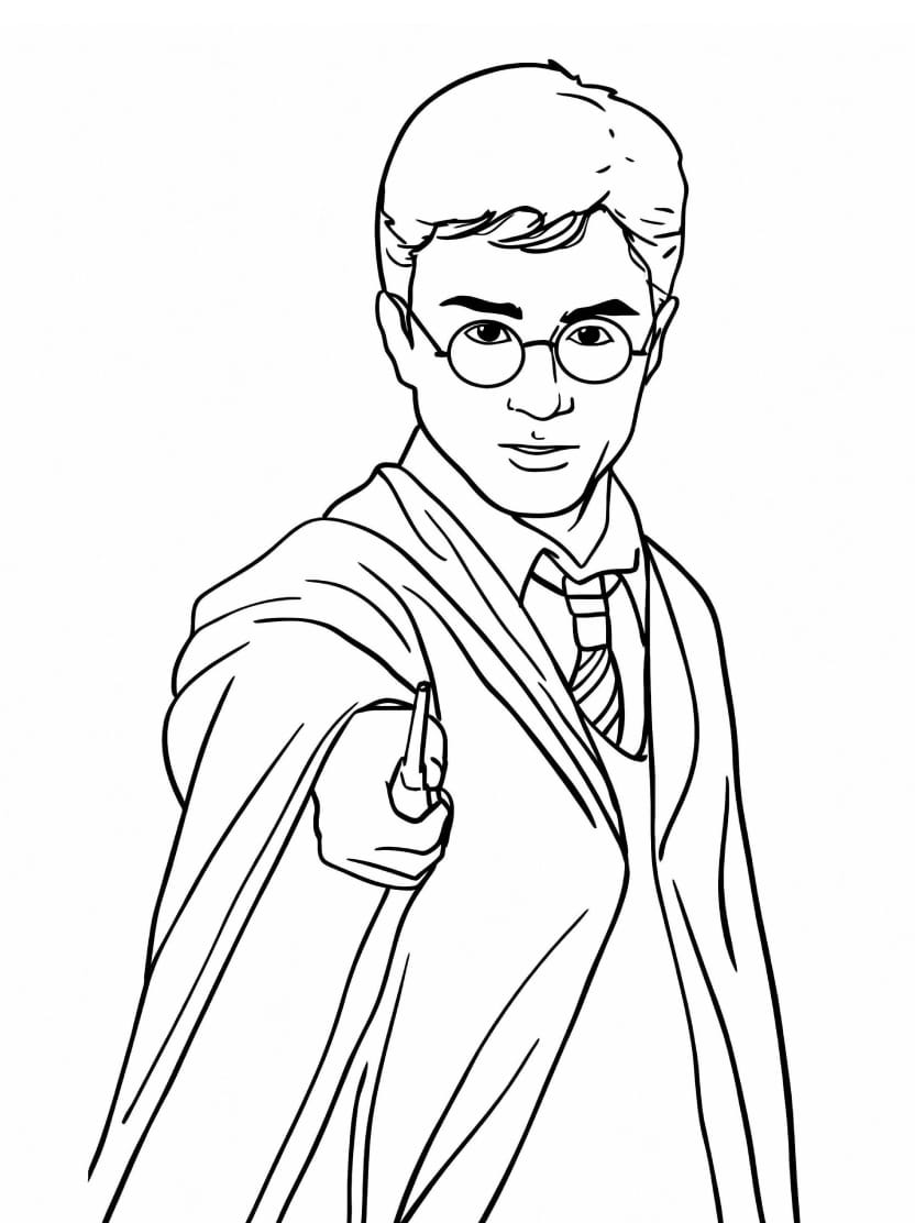 Coloriage Harry Potter Aventure En Sorcellerie Pour Enfants