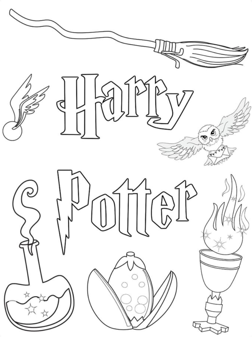 Coloriage Harry Potter Facile