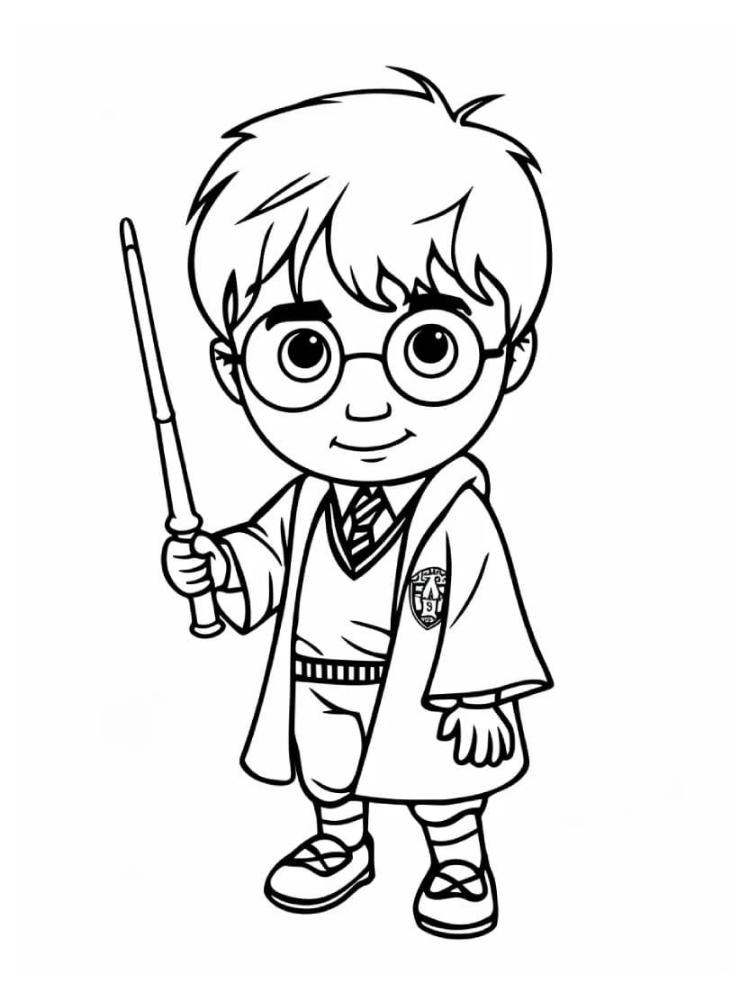 Coloriage Harry Potter Figures De Sorcier Sympathiques