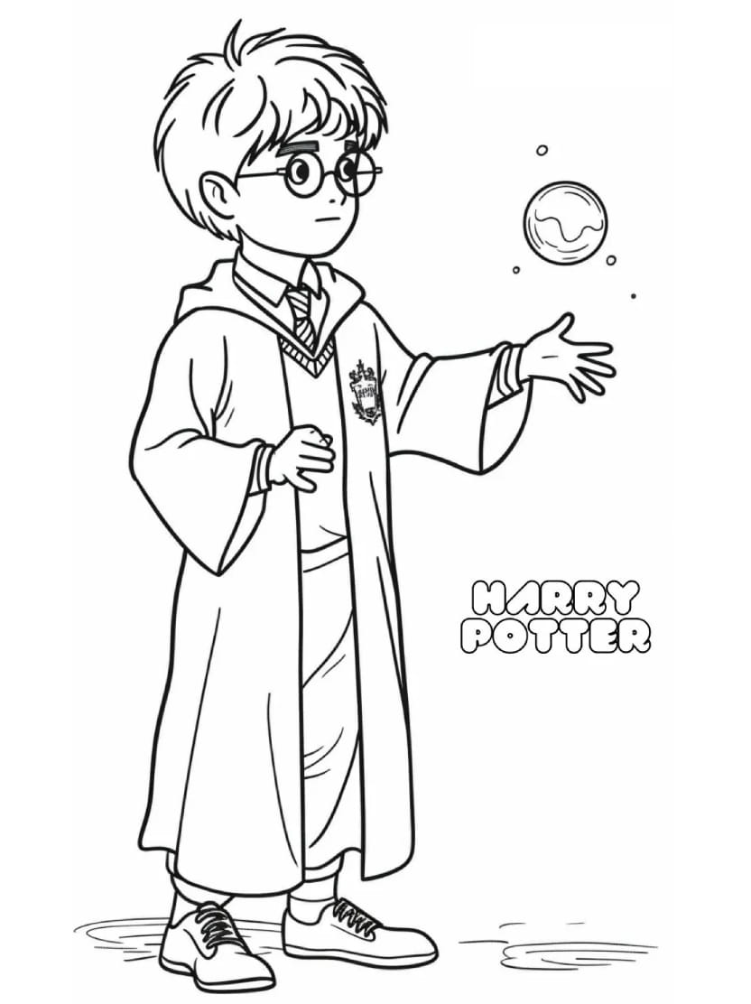 Coloriage Harry Potter Pour Exprimer La Magie Enfantine