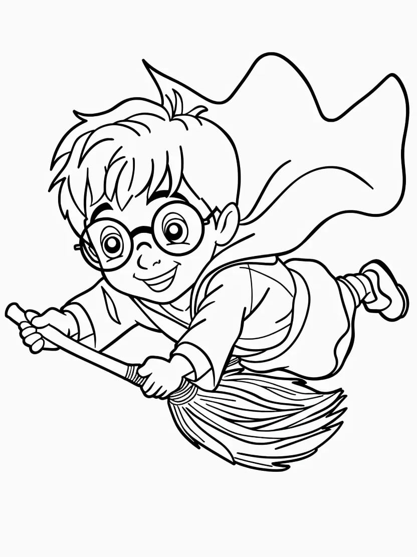 Coloriage Harry Potter Pour Fans De Poudlard