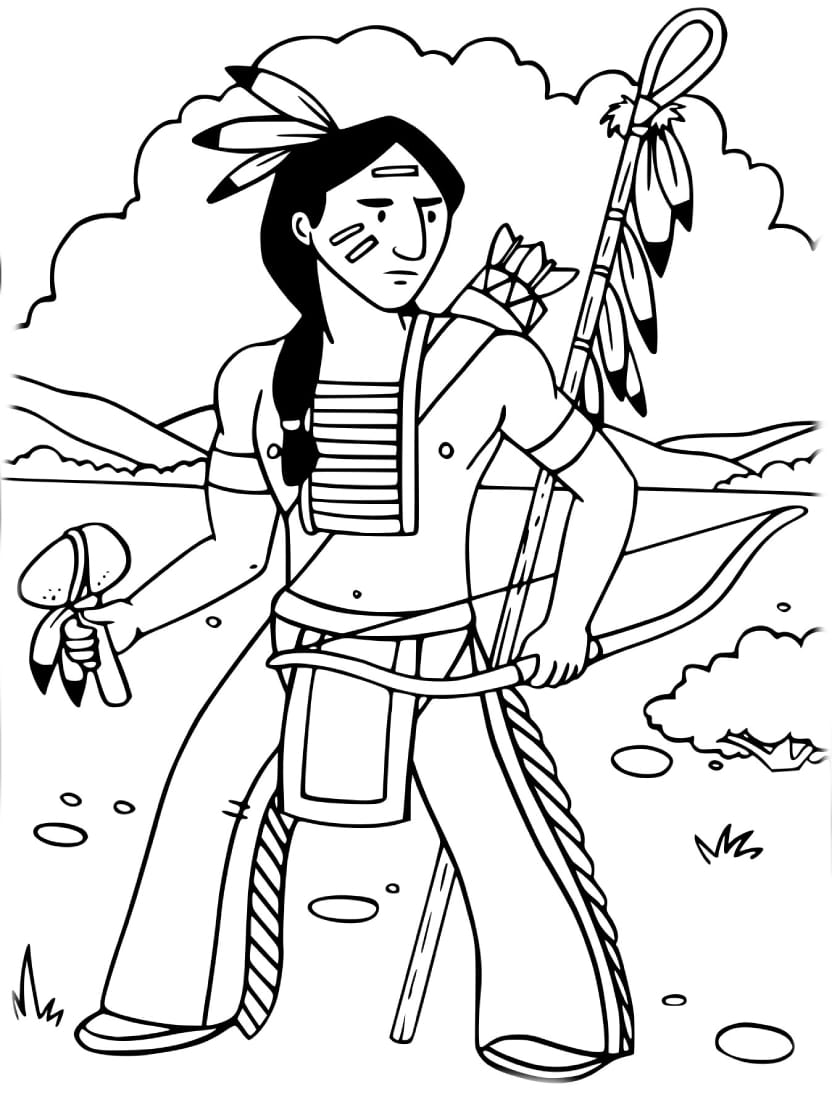 Coloriage Indien Pour Explorer La Culture Indienne