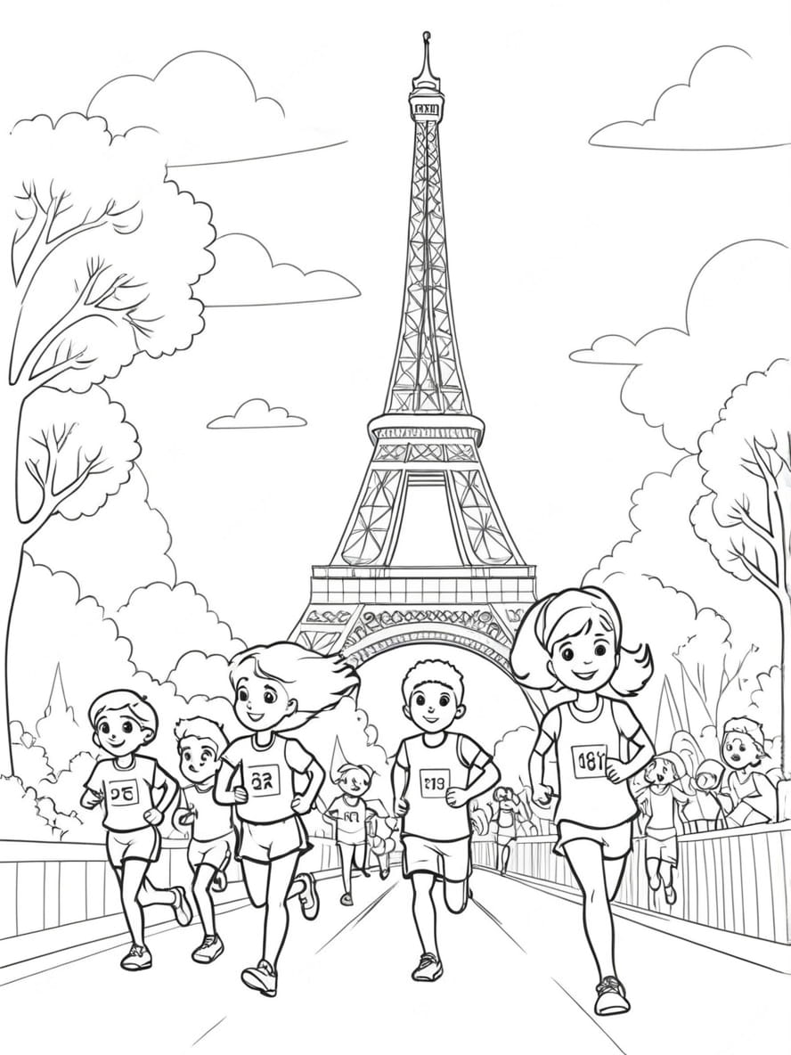 Coloriage Jeux Olympiques Illustration D Une Olympiade Memorable