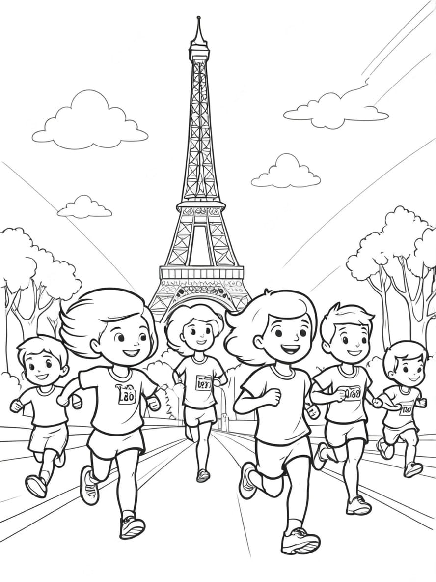 Coloriage Jeux Olympiques Les Grands Competiteurs Des Jeux Olympiques