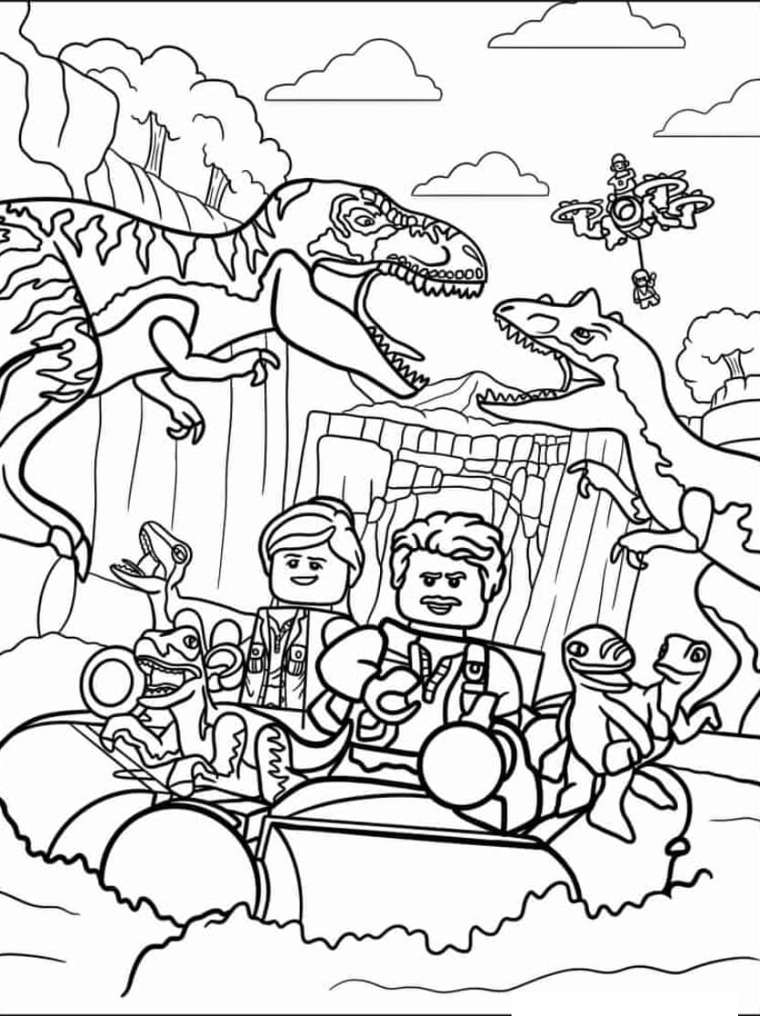 Coloriage Jurassic World Aventure De Dinosaures A Imprimer