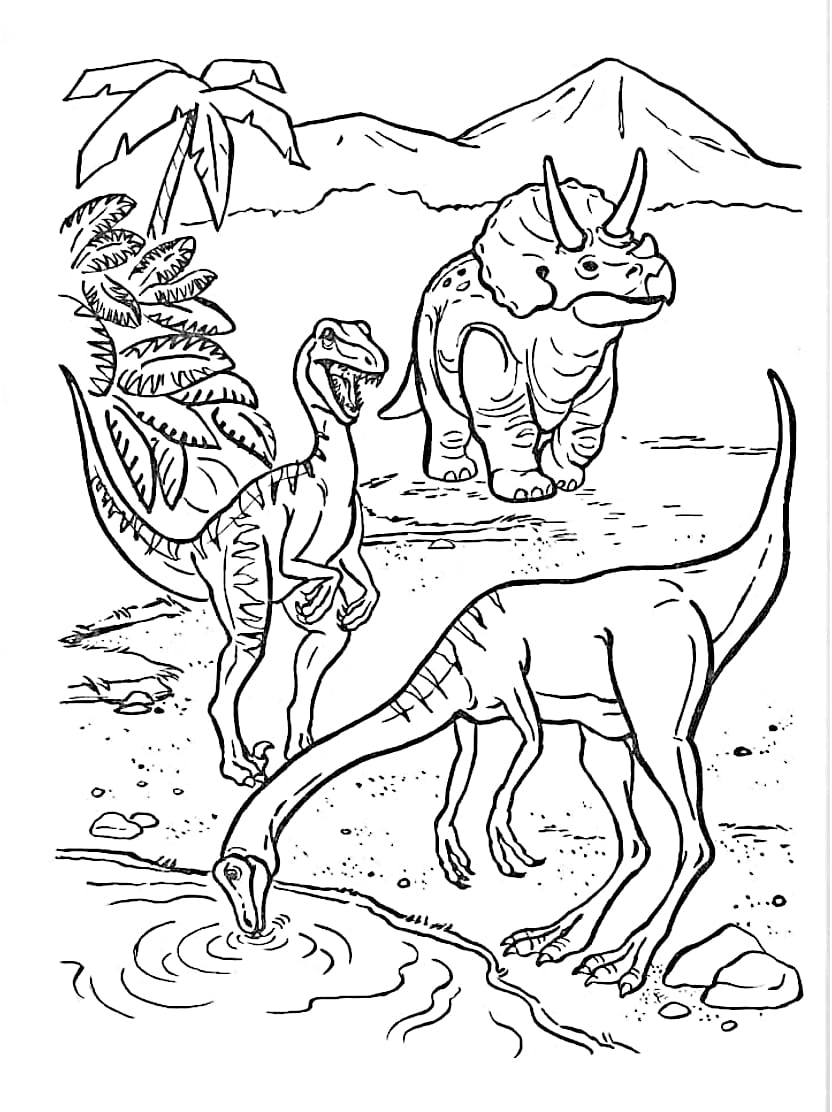 Coloriage Jurassic World Dans Le Monde Des Geants